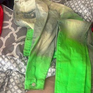 Jean jacket and pants